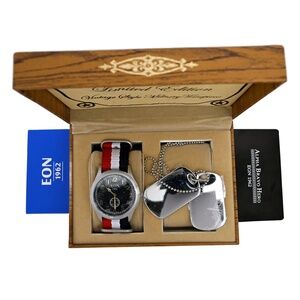 EON Vintage Military Style Swiss Quartz Wrist 41mm Watch Alpha Bravo Hero
